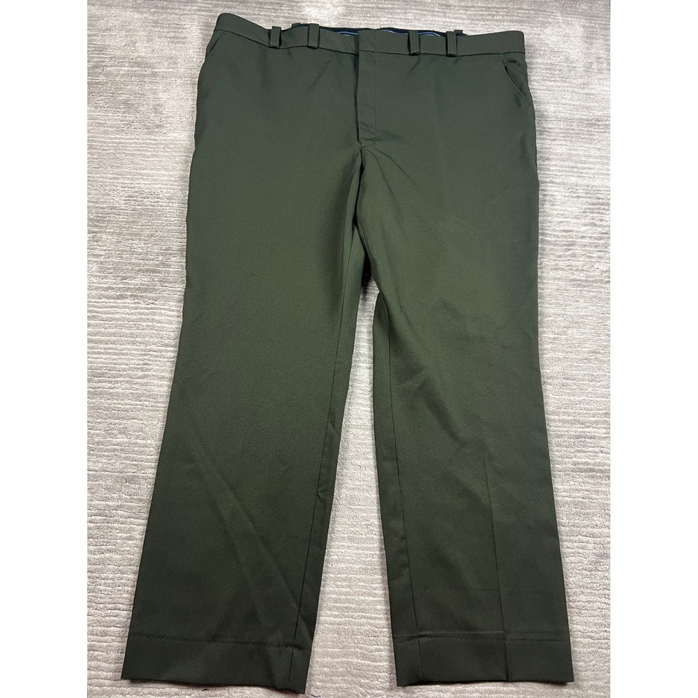 Horace Small Trousers Men 52 Olive Green Sentry Uniform Pants Flat Front HS21458